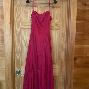 Abercrombie & fitch pink spaghetti strap maxi dress